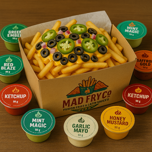 Crispy fries in a box